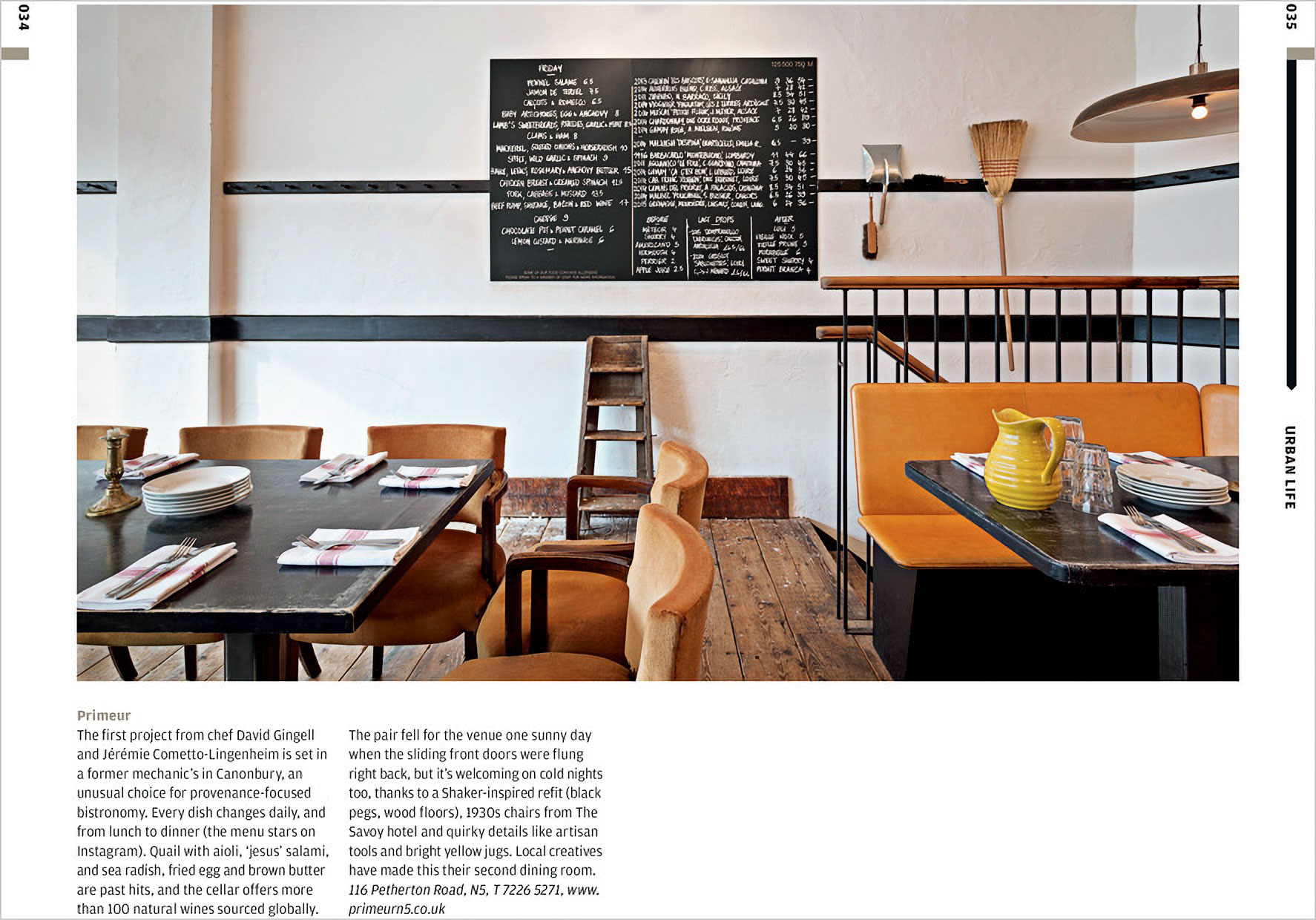 Primeur restaurant interior
